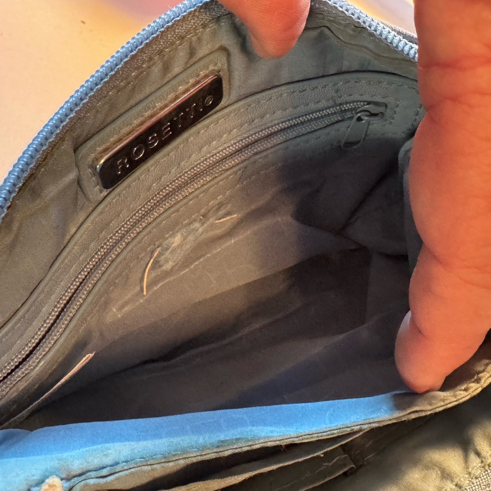 Retro Blue Vegan Leather Rossetti Crossbody Small Shoulder Bag Wallet - Picture 12 of 14